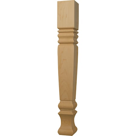 Osborne Wood Products 29 x 3 1/2 Square Farm Dining Table Leg in White Oak 1141WO
